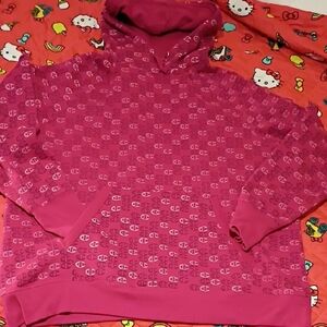 Champion Men's Patterned Pink Hoodie